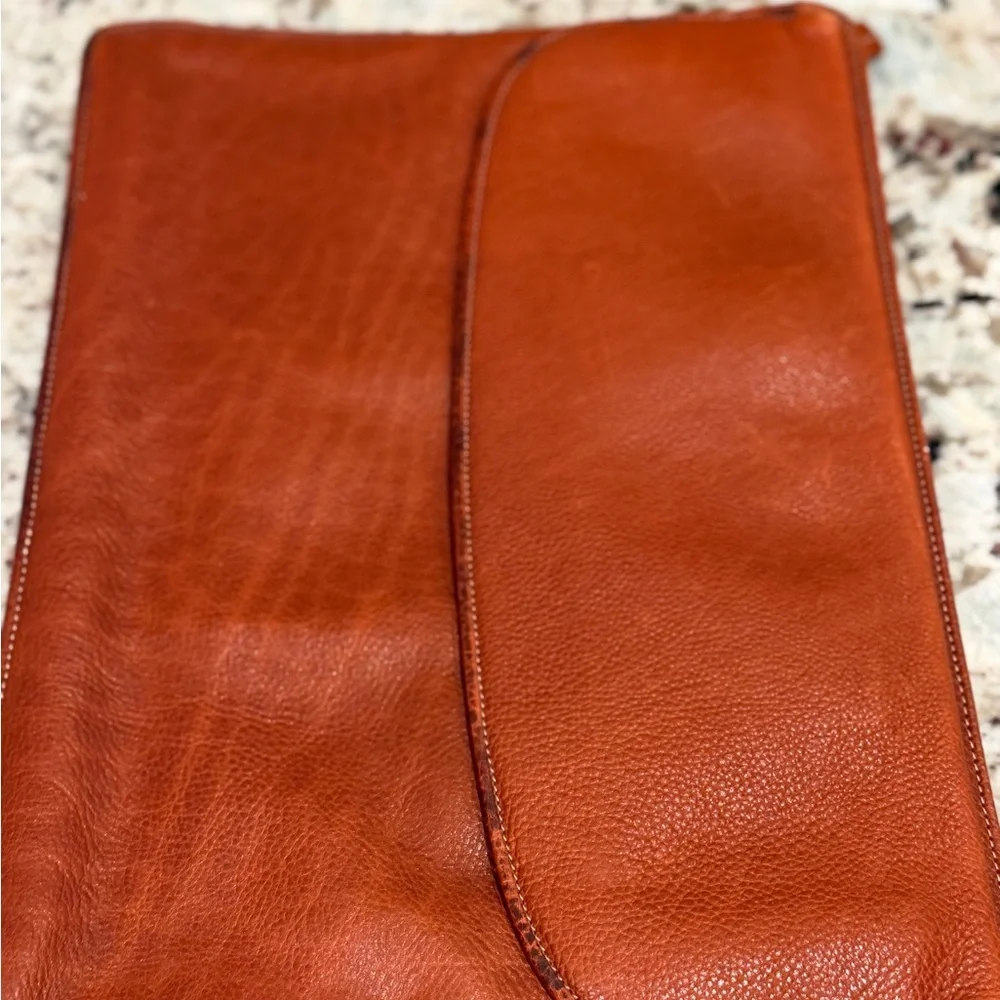 Johnston & Murphy Tan Leather Laptop Bag